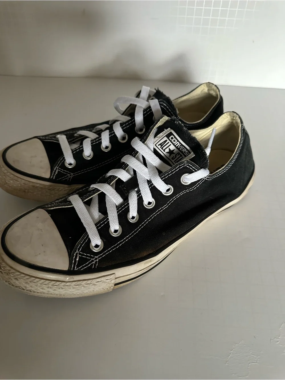 Converse Chuck Taylor All Star Ox Low Top Black Canvas Shoes Men 8 Women 10